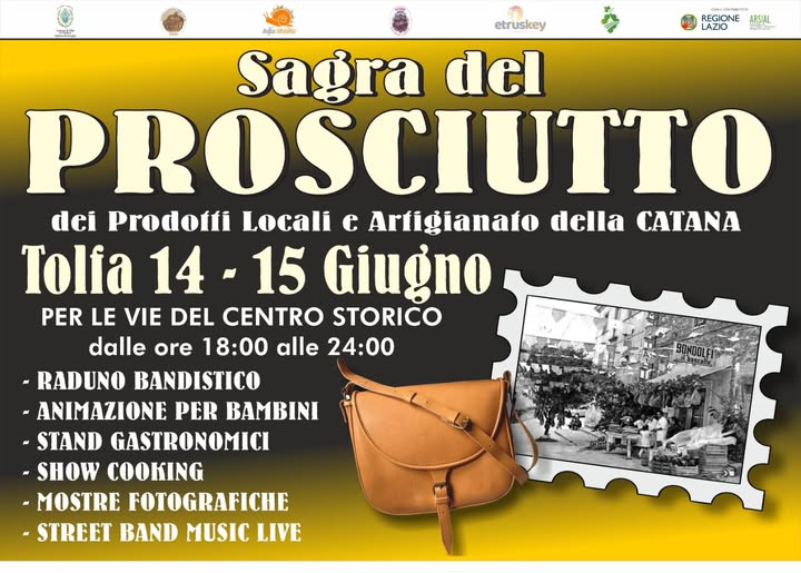 Locandina della sagra del prosciutto a Tolfa