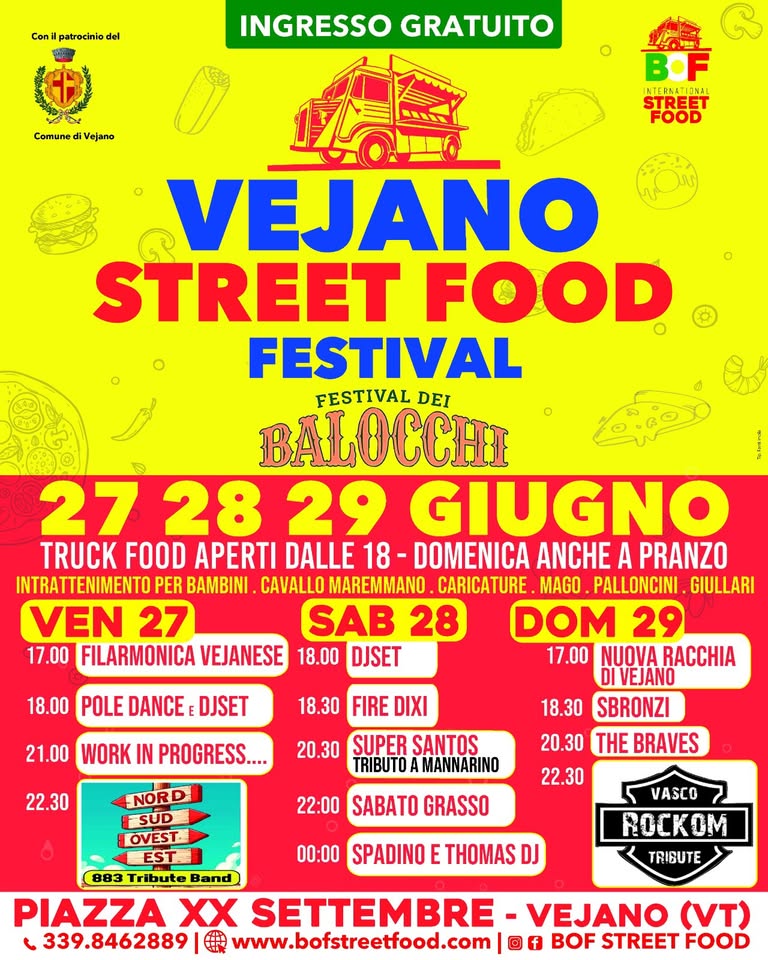 Locandina del Vejano Street Food Festival.