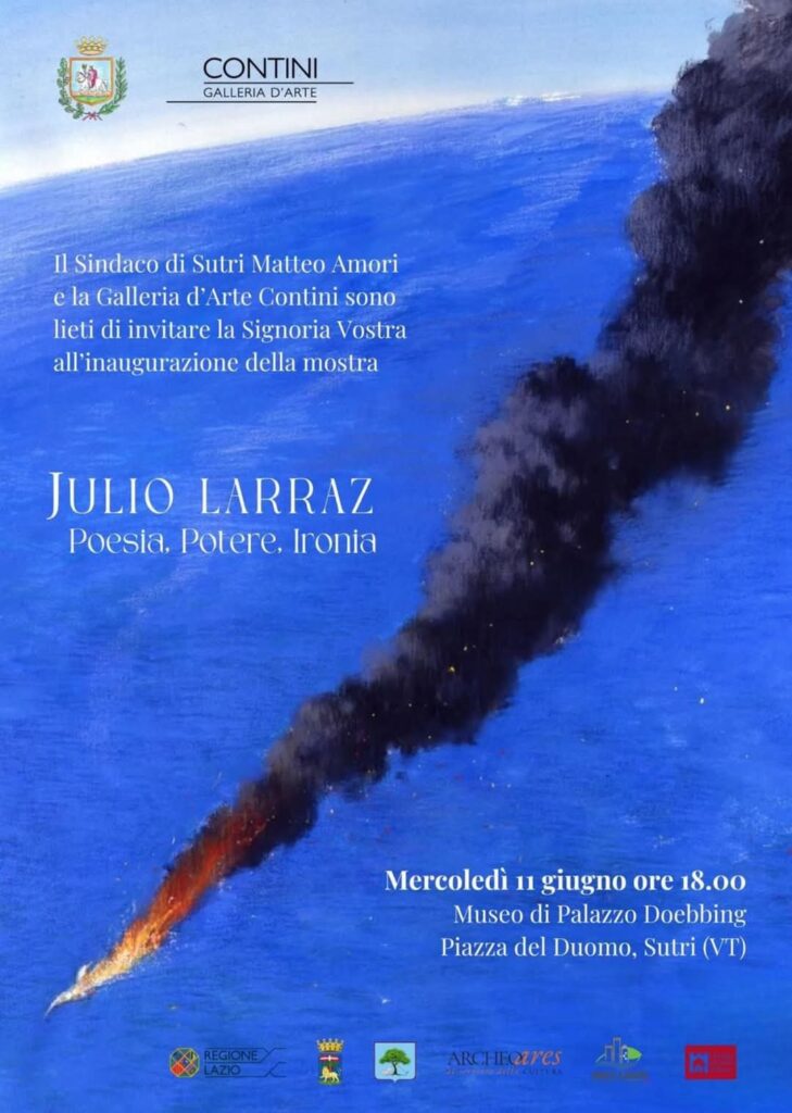 locandina Julio Larraz in mostra al Museo Palazzo Doebbing di Sutri 2025