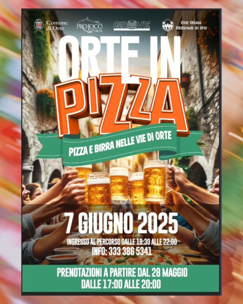 locandina Orte in pizza 2025