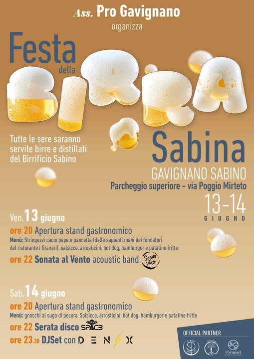 locandina festa della birra a Gavignano 2025