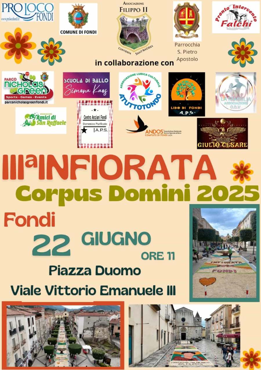 Locandina dell'infiorata di Fondi
