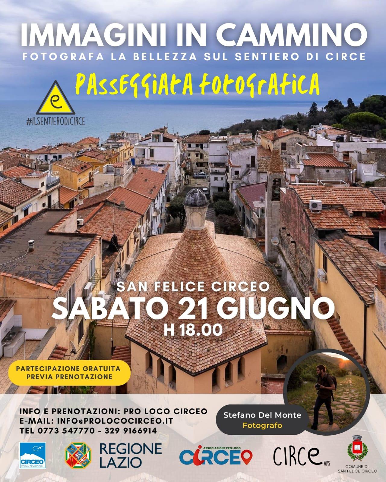 Locandina dell'iniziativa "Immagini in cammino" a San Felice Circeo