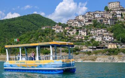 Sul lago del Turano in battello elettrico