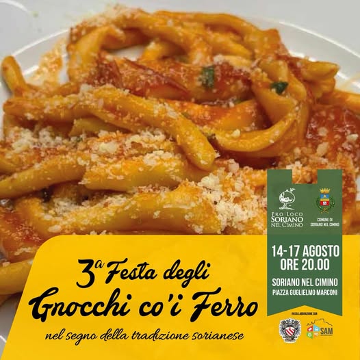 Locandina della festa degli gnocchi di Soriano nel Cimino