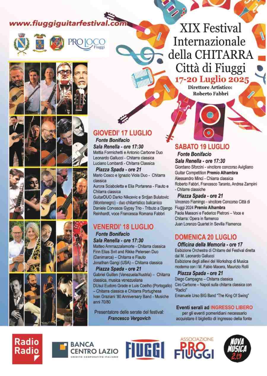 Locandina del Fiuggi Guitar Festival