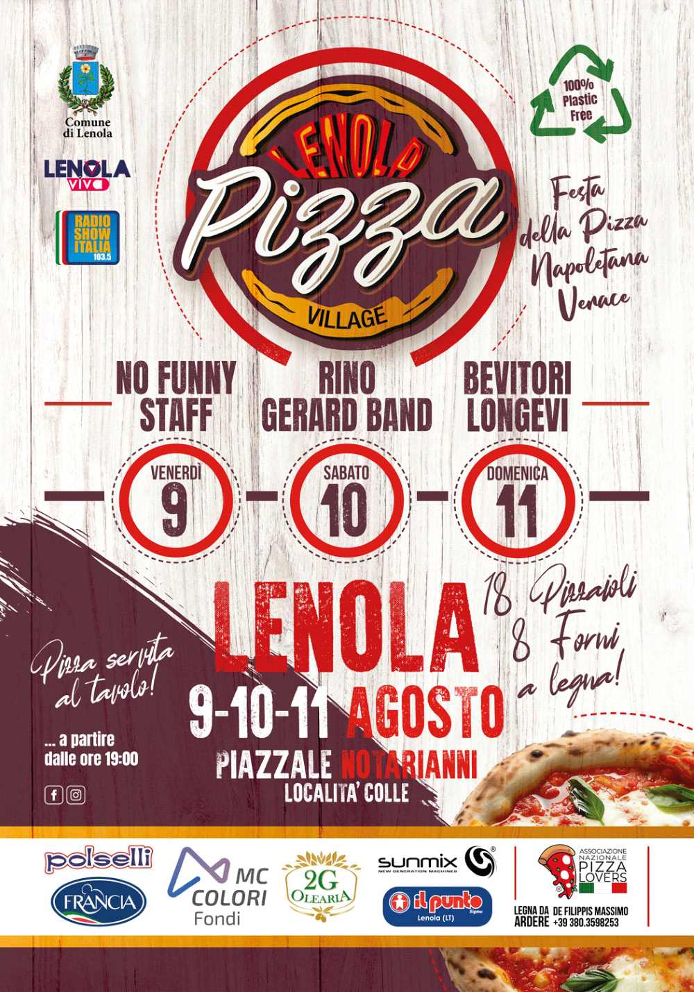 Locandina dell'iniziativa Lenola Pizza Village 2025