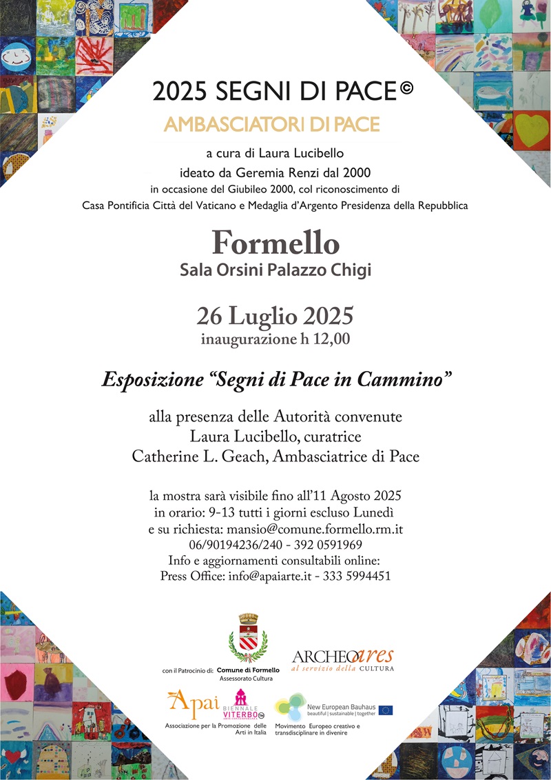 Locandina Apai Arte a Formello mostra Segni di Pace in Cammino