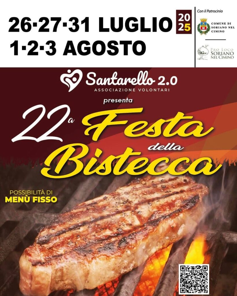  Locandina Festa della Bistecca a Soriano al Cimino 2025