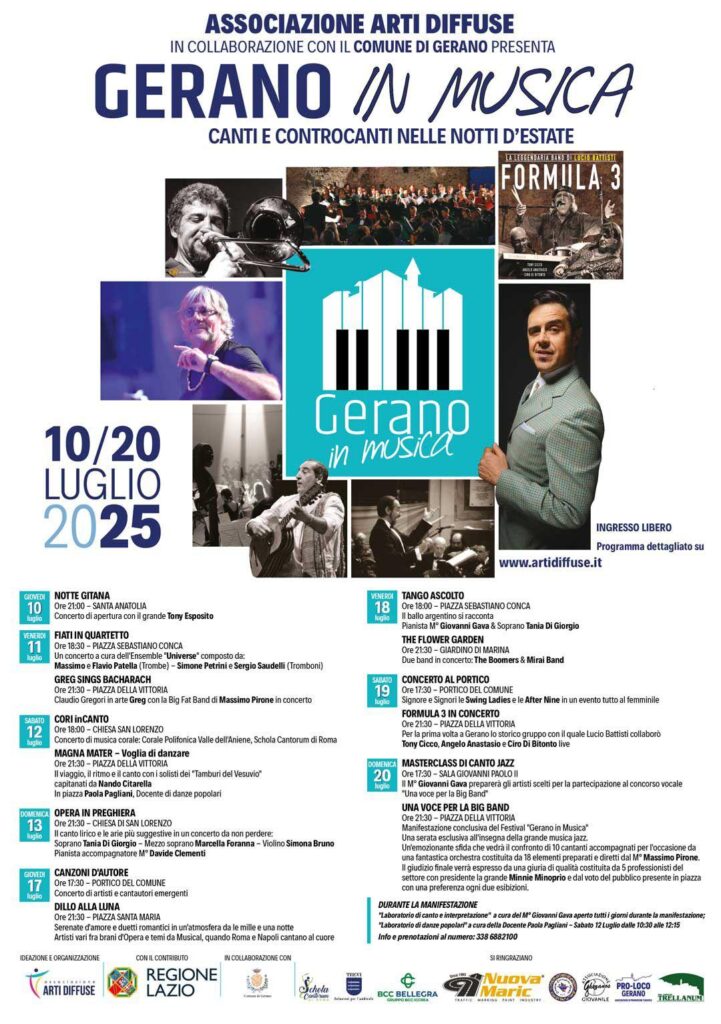 Locandina Gerano in musica 2025