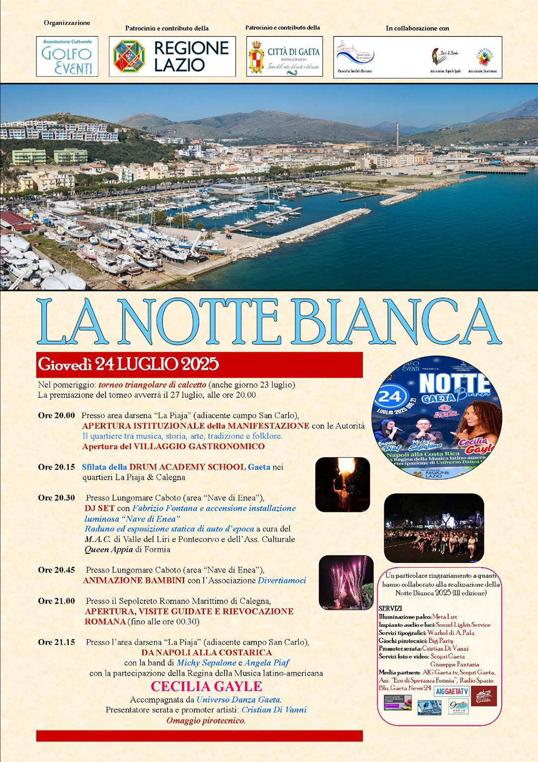 Locandina Notte Bianca a Gaeta