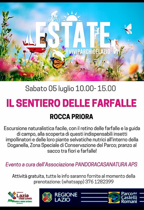 Locandina Sentiero delle Farfalle a Rocca Priora