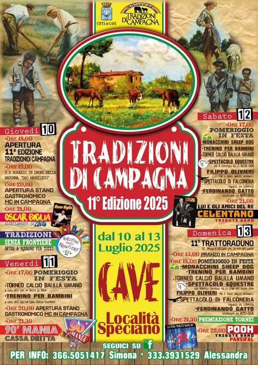 Locandina Tradizioni di Campagna Cave 2025
