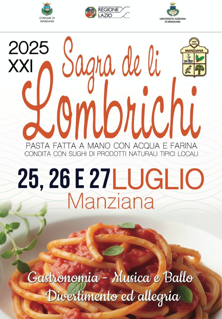 Locandina sagra dei lombrichi a Manziana