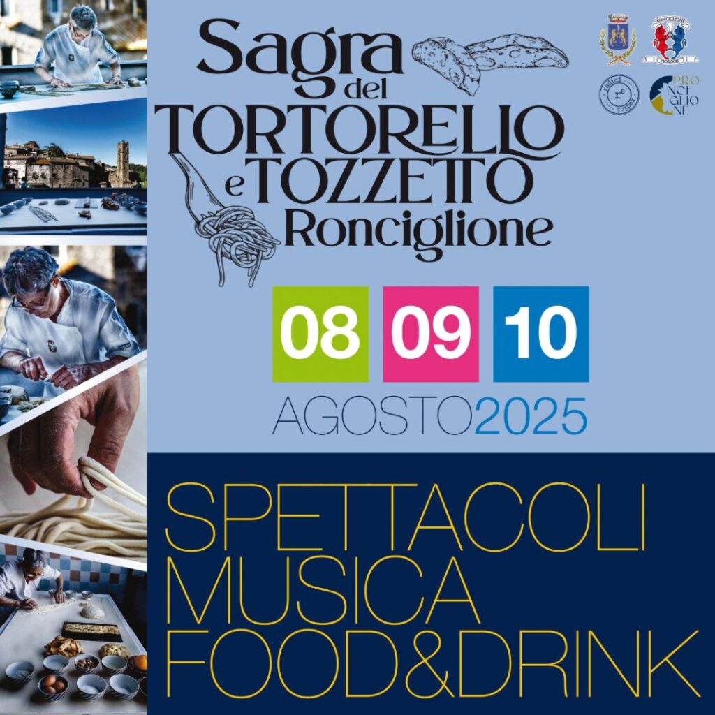 locandina sagra del tortello e tozzetto a Ronciglione 2025
