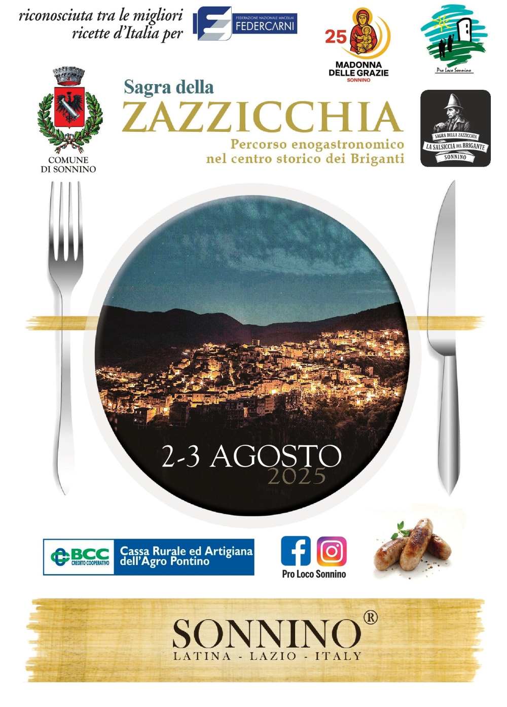 Locandina della Sagra della Zazicchia di Sonnino