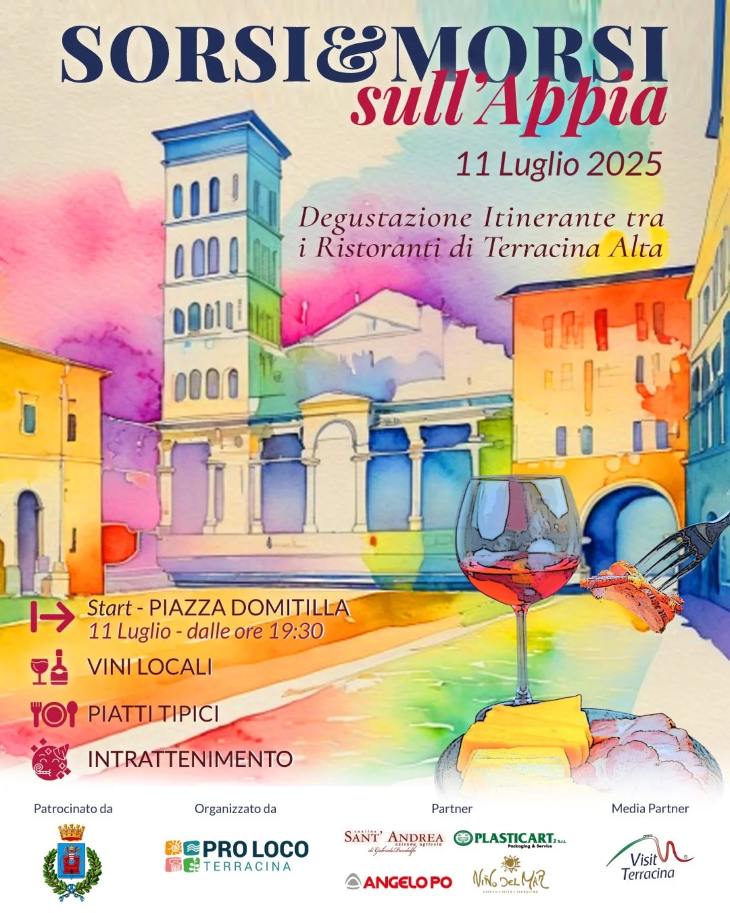 Locandina di Sorsi & Morsi sull'Appia a Terracina