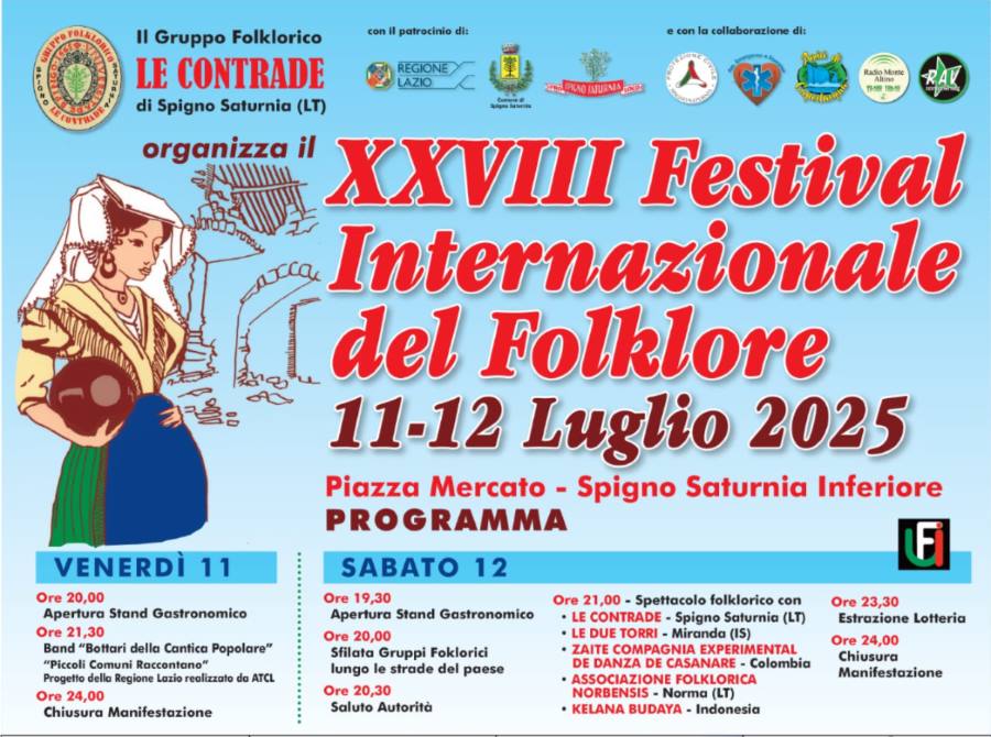 Locandina del Festival Internazionale del Folklore di Spigno Saturnia