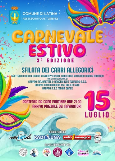 Locandina del Carnevale estivo di Latina