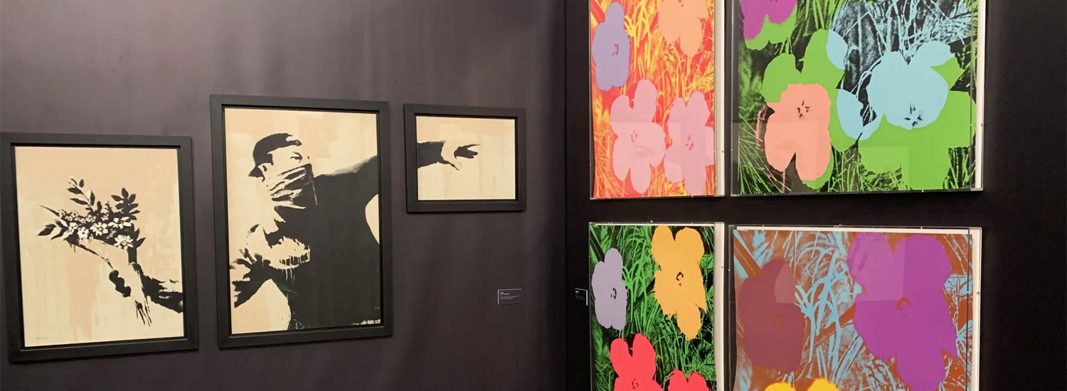 Alcune opere di Banksy e Warhol esposte in mostra