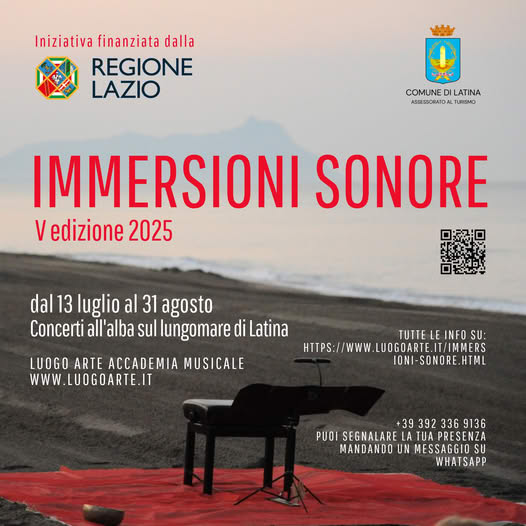 Locandina iniziativa Immersioni Sonore a Latina 