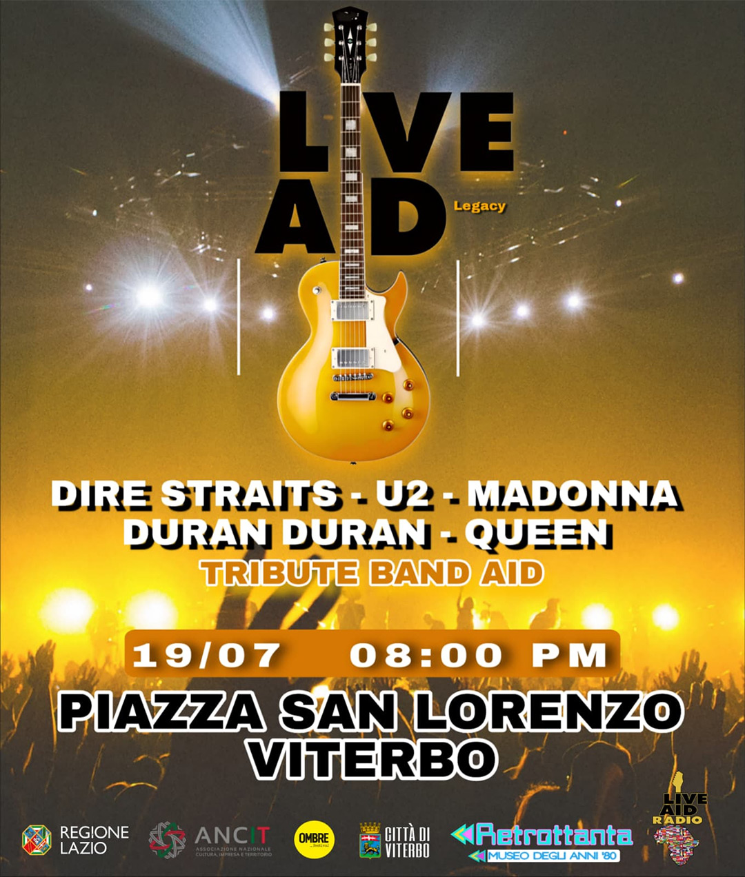 Locandina concerto Live Aid Viterbo