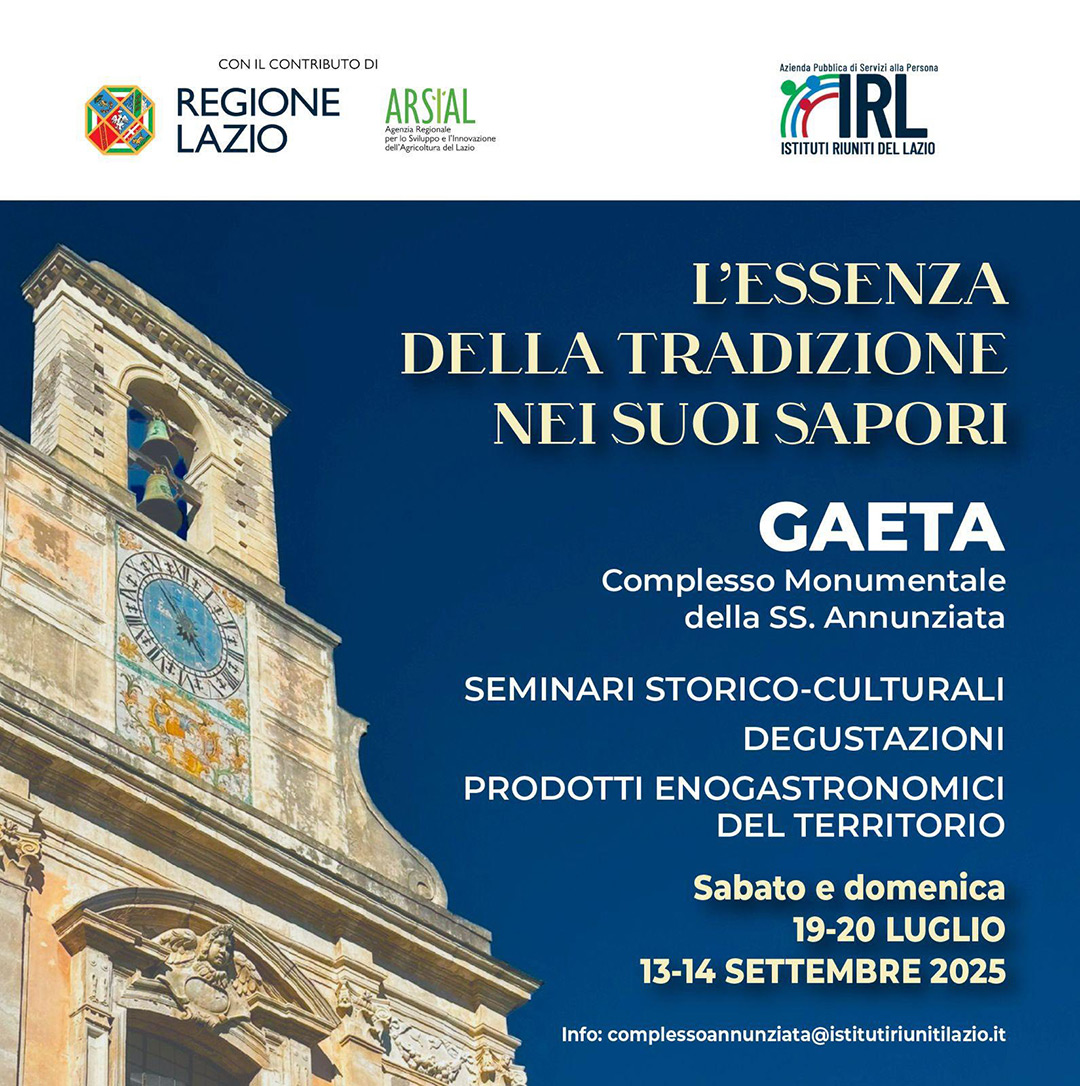 Locandina l'essenza della tradizione nei suoi sapori a Gaeta