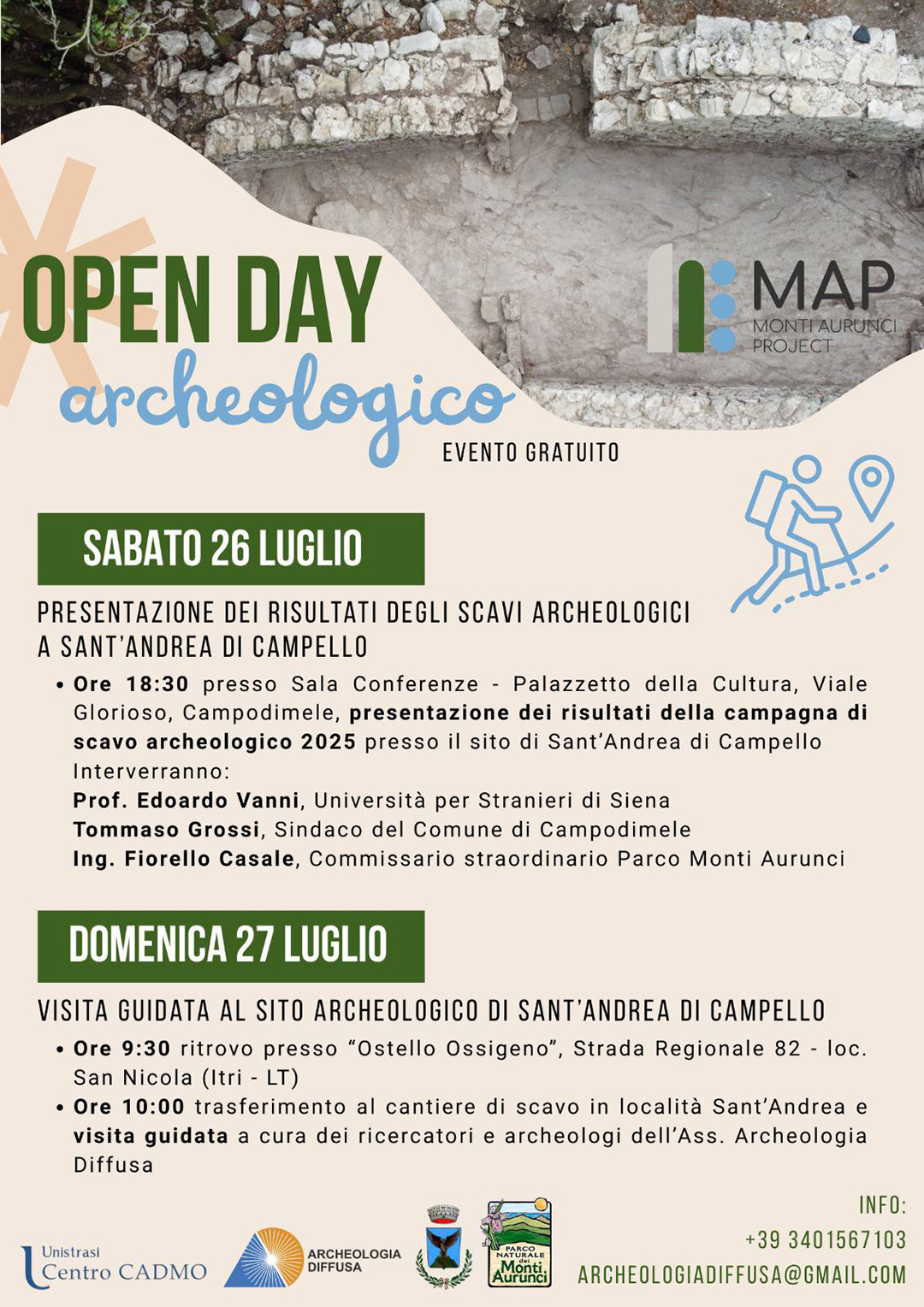 Locandina Open Day Archeologico Itri
