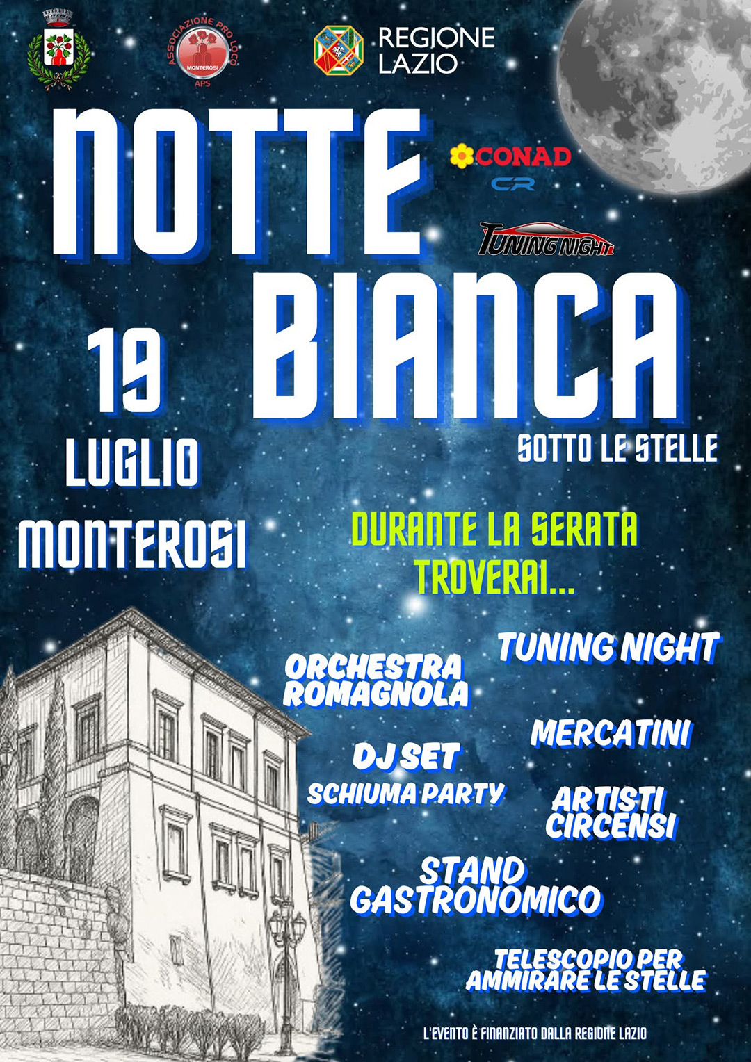Locandina Notte bianca Monterosi