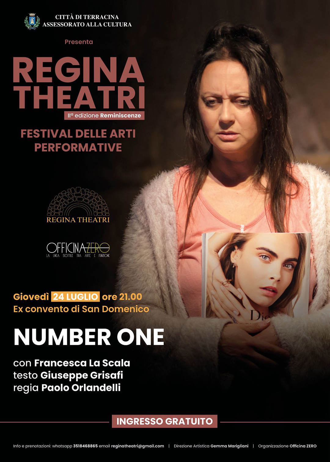 Locandina della rappresentazione Number One a Terracina