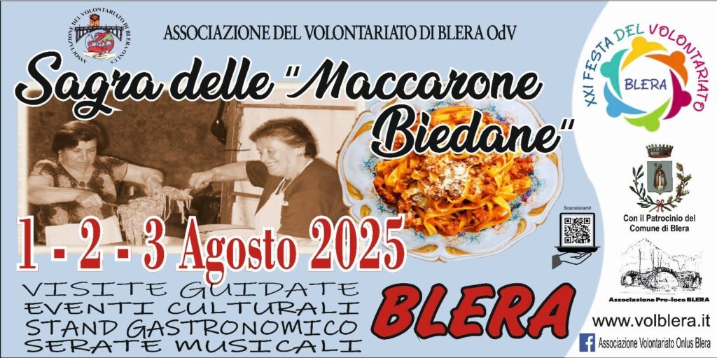 locandina sagra delle maccarone biedane a Blera 2025