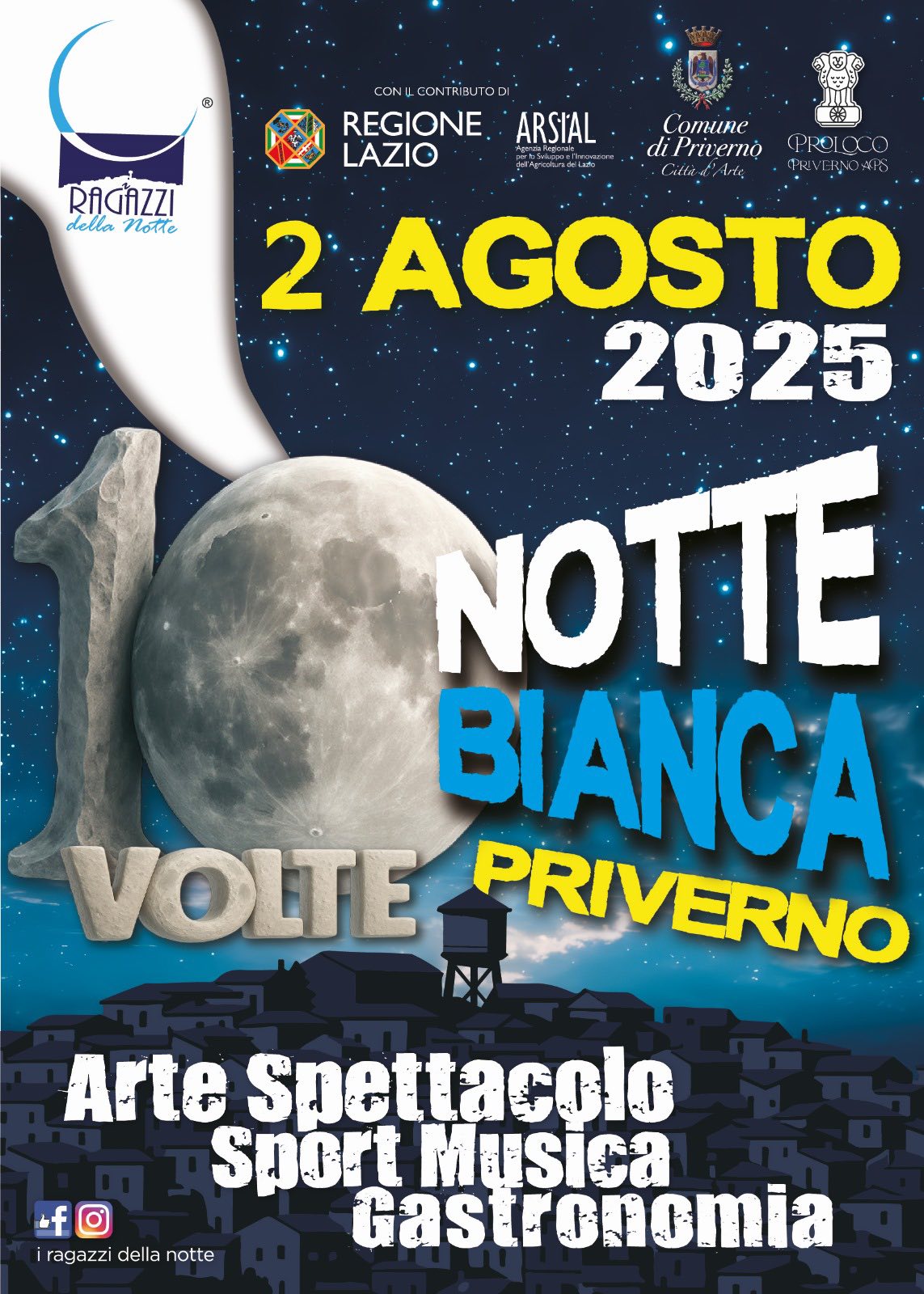 Locandina della Notte bianca a Priverno 
