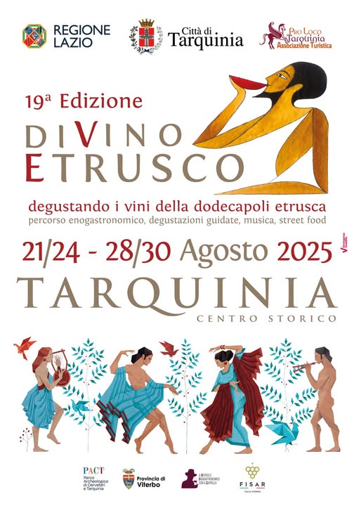 Locandina dell'iniziativa "DiVino Etrusco" a Tarquinia