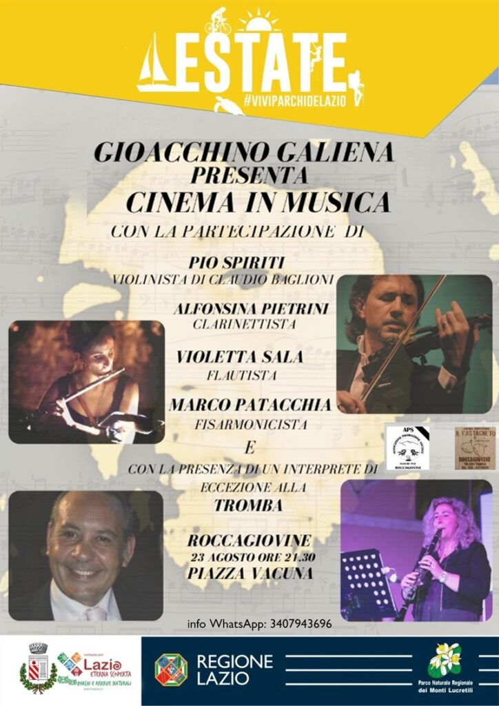 Cinema in Musica a Roccagiovine 2025