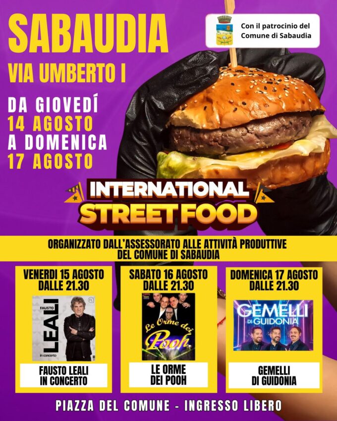 Locandina International Street Food Sabaudia