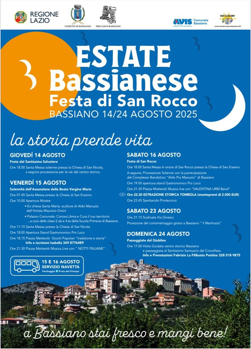 Locandina Festa di San Rocco Bassiano
