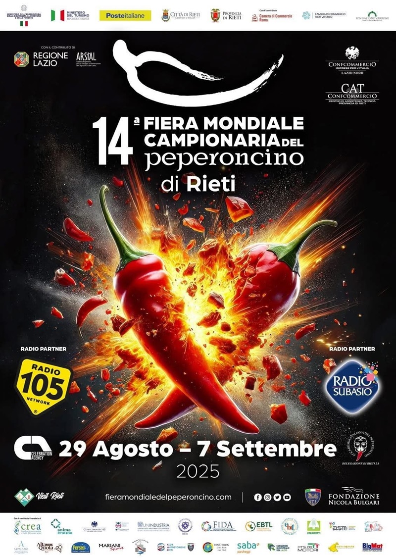 Locandina Fiera Mondiale del Peperoncino a Rieti 2025