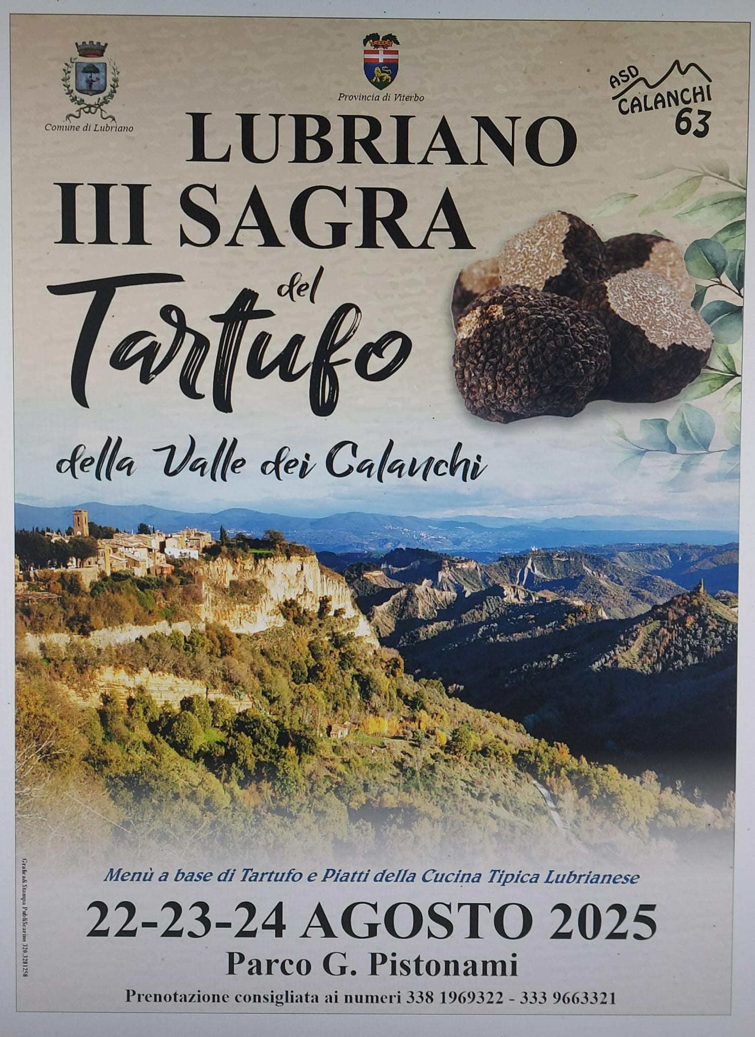 Locandina della Sagra del Tartufo di Lubriano