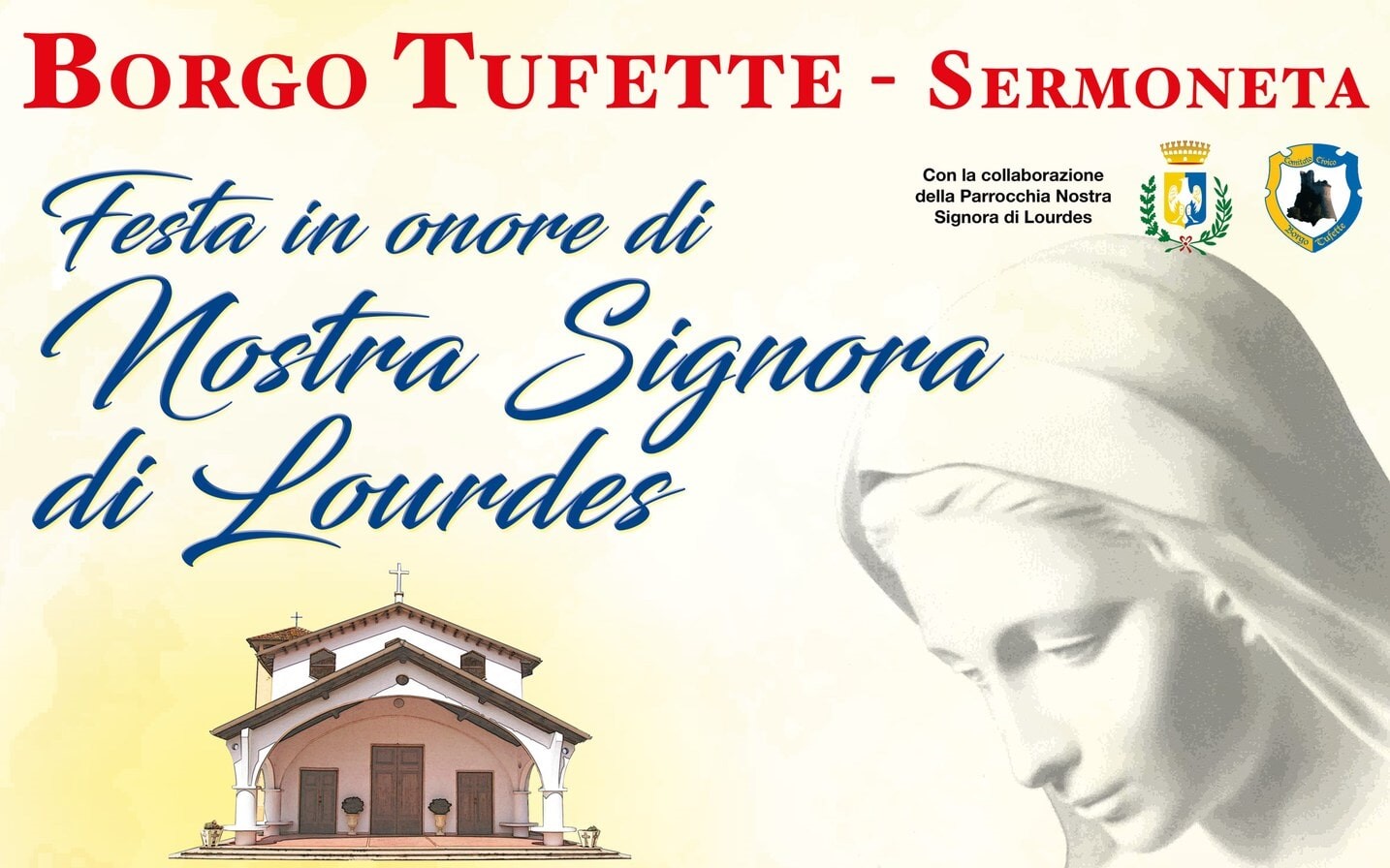 Locandina della Festa di Nostra Signora di Lourdes a Sermoneta