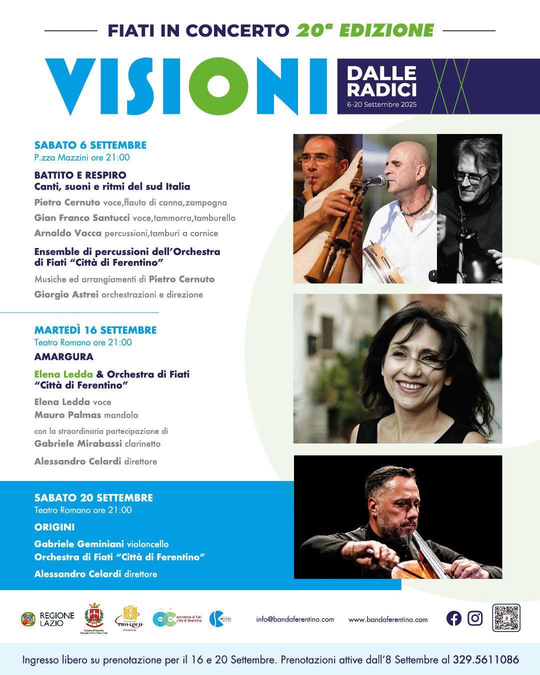Locandina dell'iniziativa Fiati in concerto a Ferentino