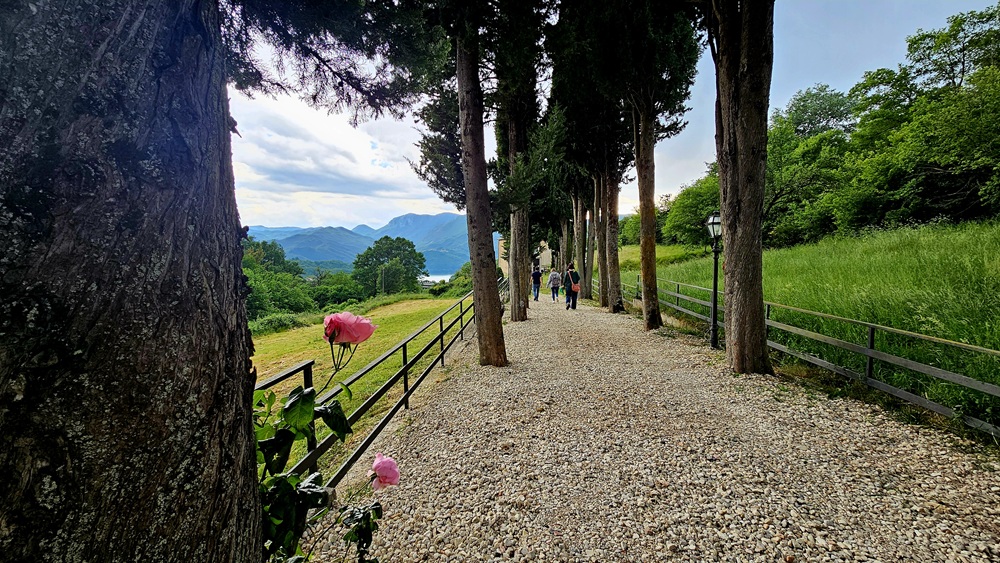 La bella stradina per il Santuario di Santa Maria Apparì