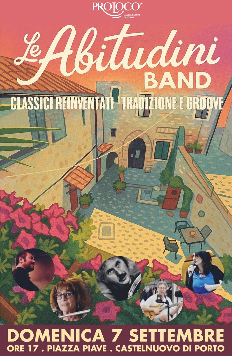 Locandina Le Abitudini Band a Castelnuovo di Porto 2025