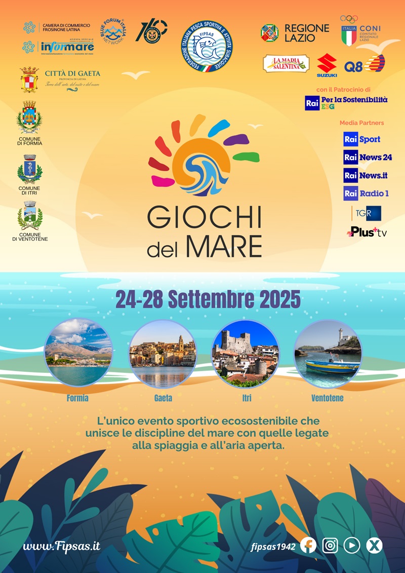 Locandina Giochi del Mare 2025 a Gaeta
