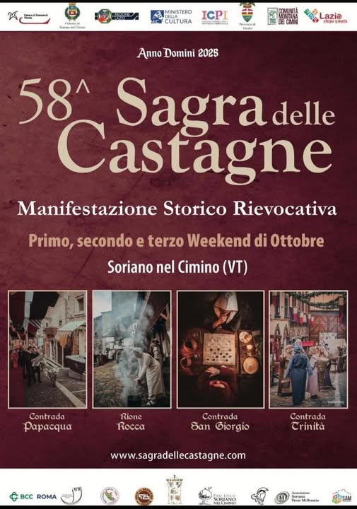 Locandina della sagra delle castagne di Soriano nel Cimino