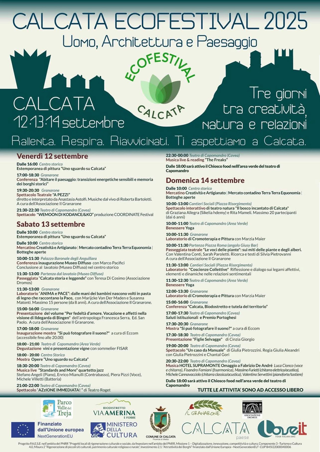 Locandina Calcata Ecofestival 2025