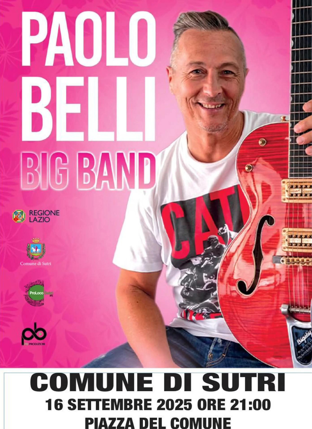 Paolo Belli con la sua chitarra