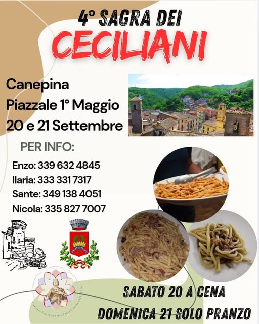 Locandina della Sagra dei Ceciliani a Canepina