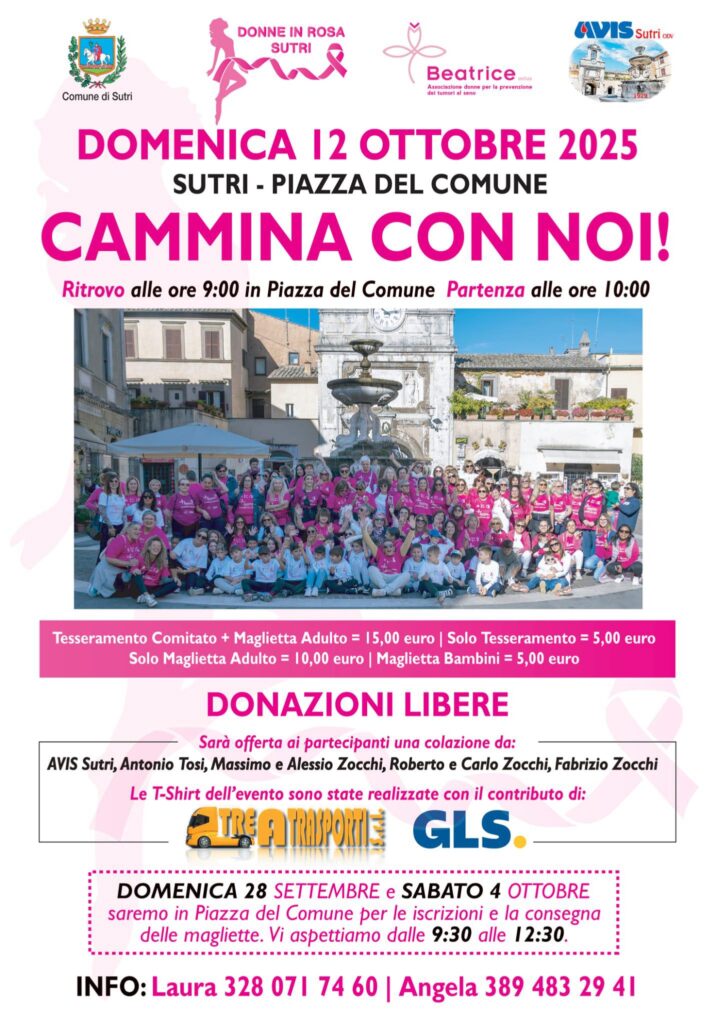 locandina Sutri "cammina con noi"