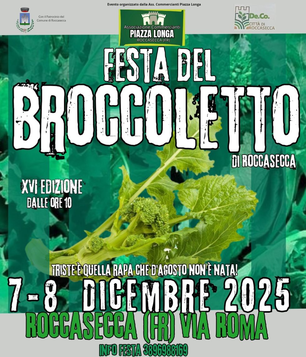 Locandina della Festa del Broccoletto di Roccasecca
