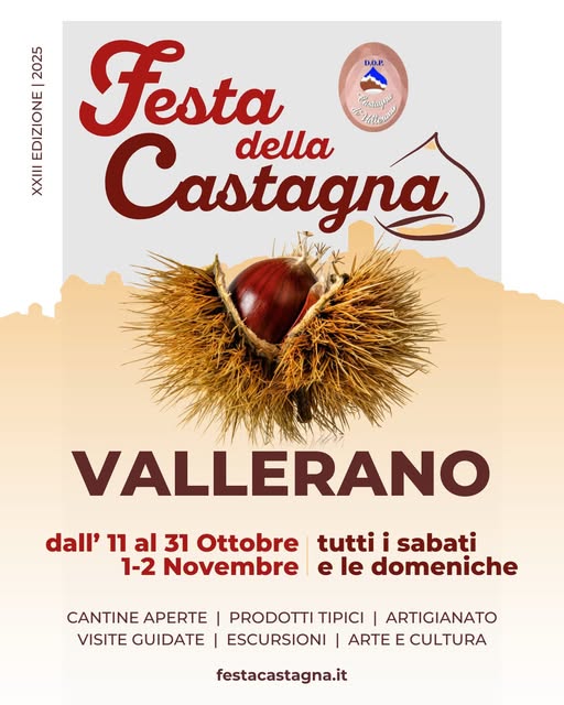 Locandina della Festa della Castagna di Vallerano